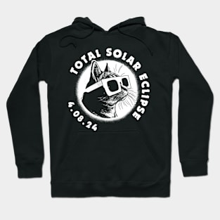 April 8 2024 Total Solar Eclipse cat Hoodie